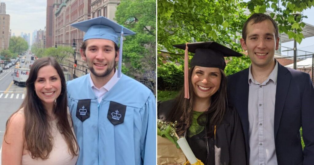 fotografía dividida de Alumni UC en Estados Unidos, de Catalina Ortúzar y Cristóbal Bisso